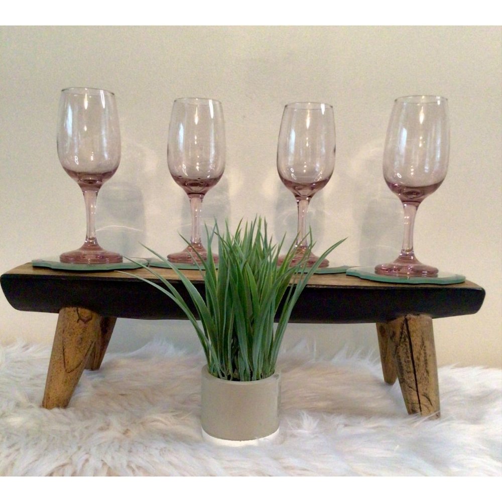 Vintage Mid-Century Libby Set of 4 Rose Wine Glasses